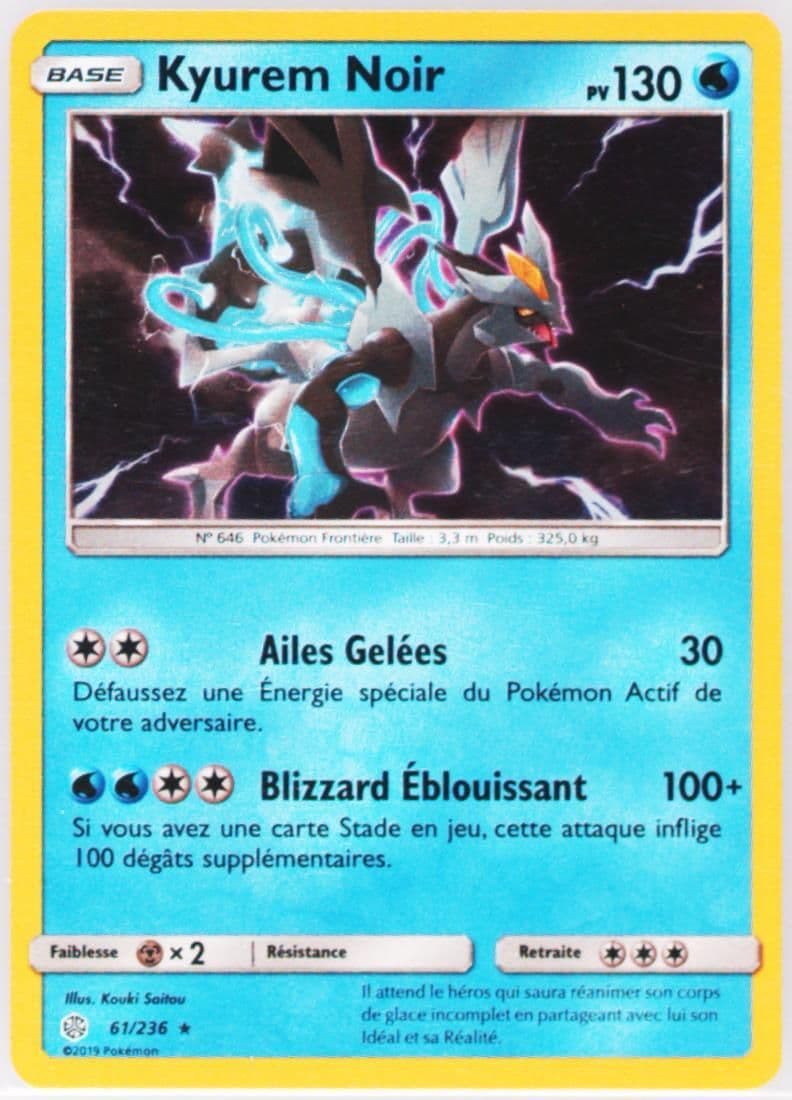 Kyurem Noir-Holo French (61) 2019 Pokemon Sun & Moon Cosmic Eclipse