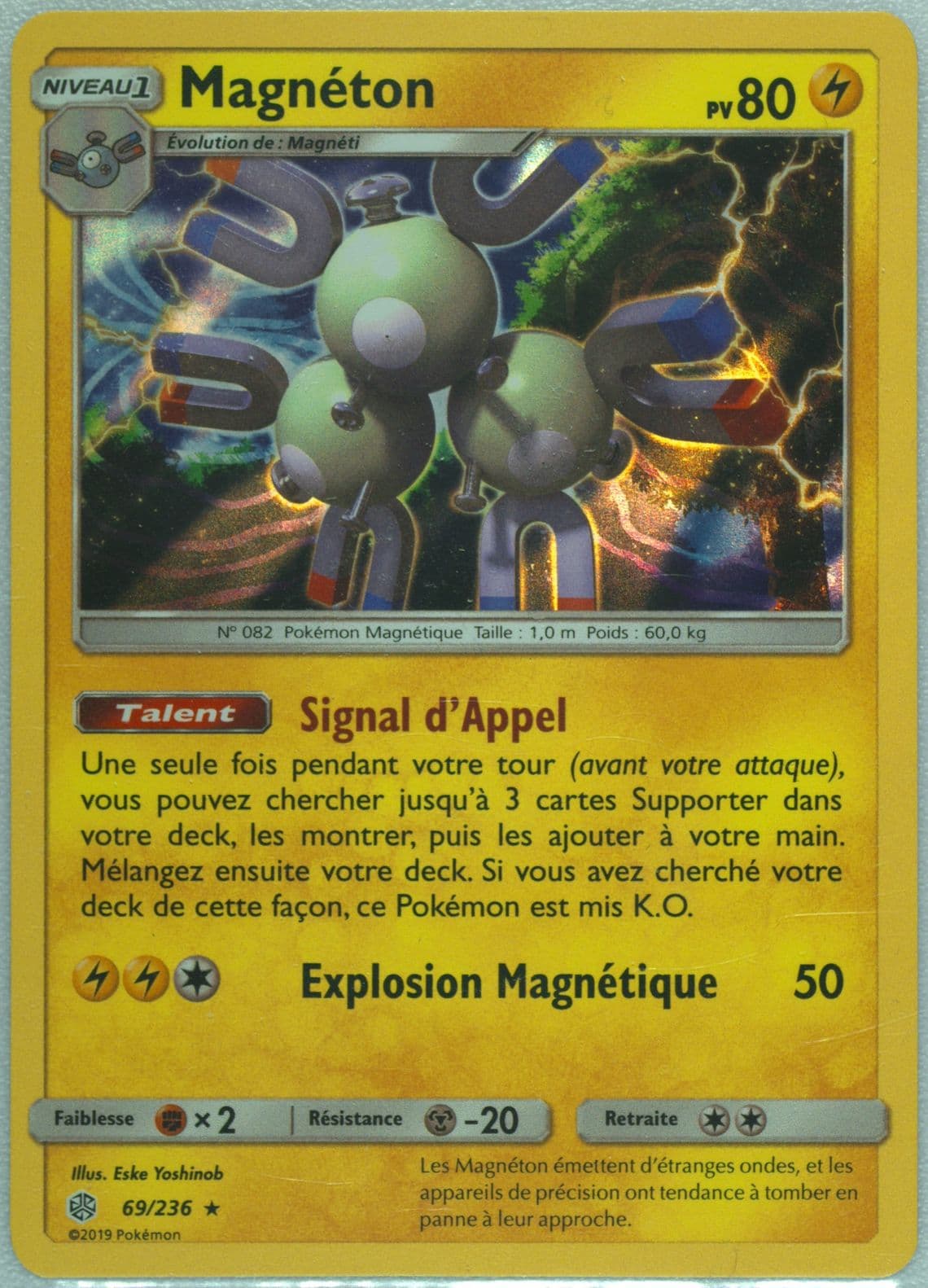 Magneton-Holo French (69) 2019 Pokemon Sun & Moon Cosmic Eclipse