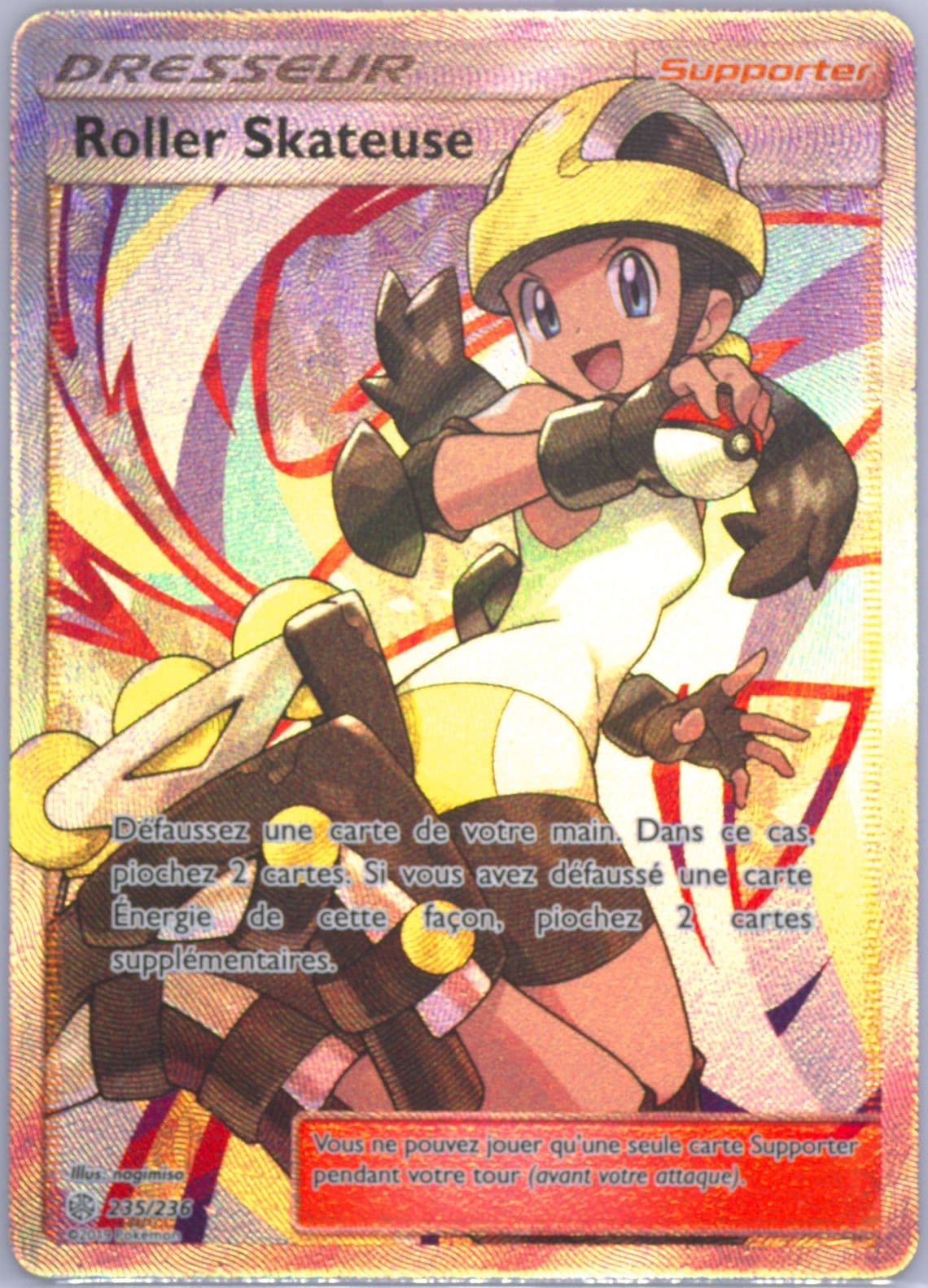 Full Art/Roller Skateuse French (235) 2019 Pokemon Sun & Moon Cosmic Eclipse