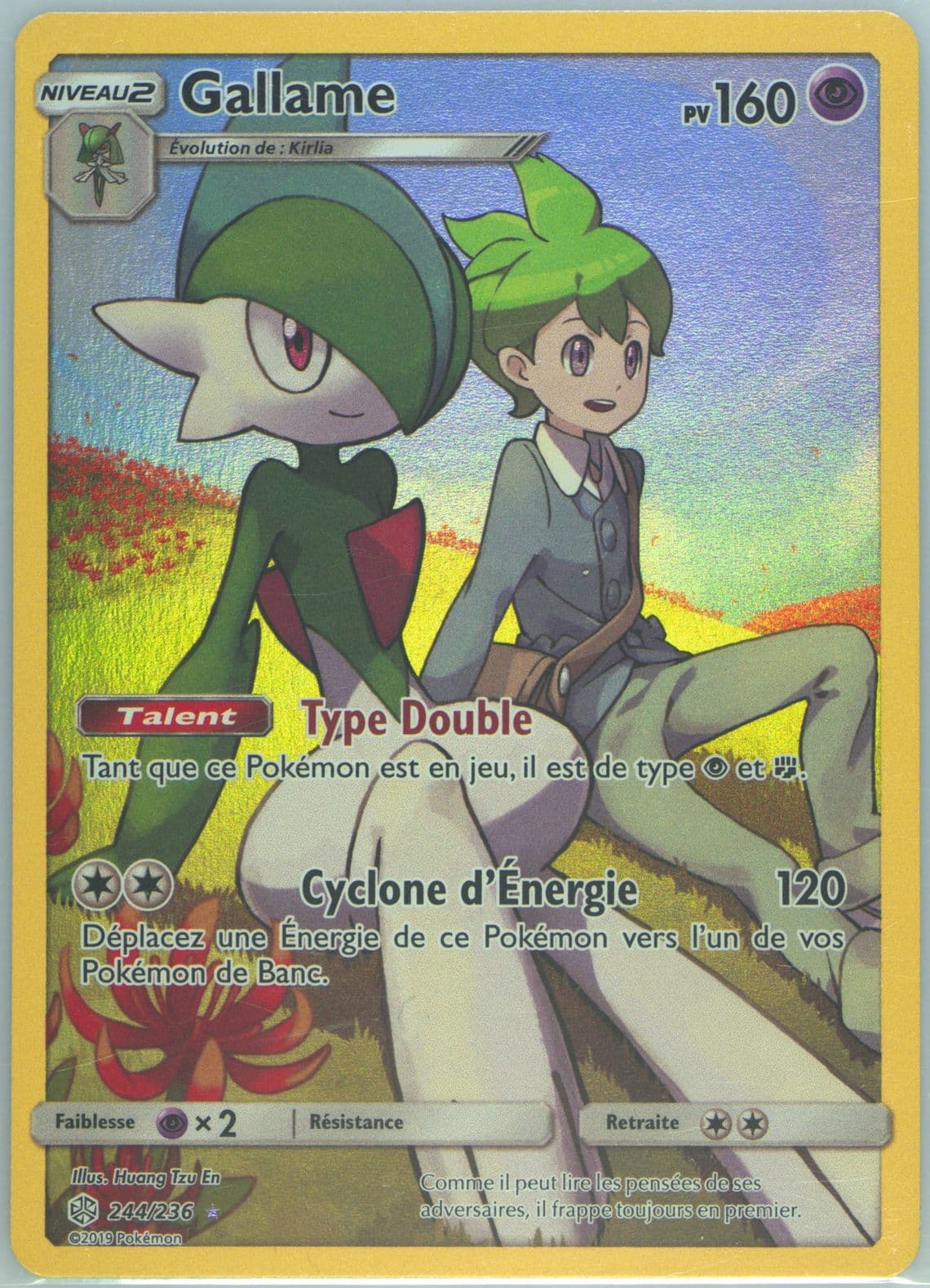 Full Art/Gallame French-Secret (244) 2019 Pokemon Sun & Moon Cosmic Eclipse