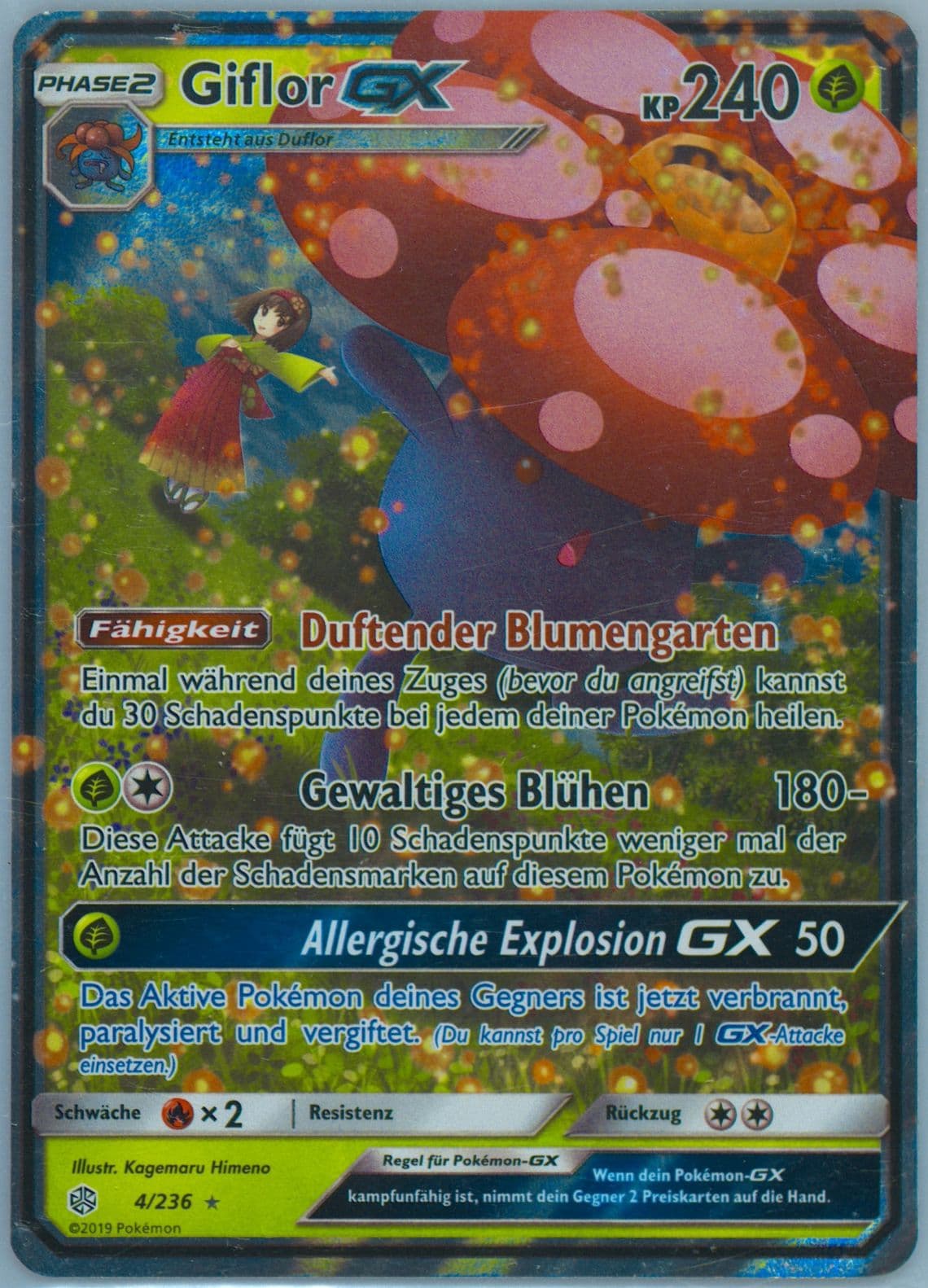 Giflor GX German (4) 2019 Pokemon Sun & Moon Cosmic Eclipse