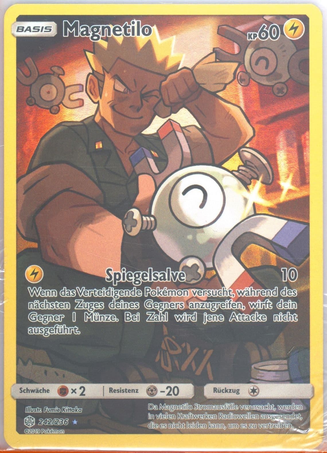 Full Art/Magnetilo German-Secret (242) 2019 Pokemon Sun & Moon Cosmic Eclipse