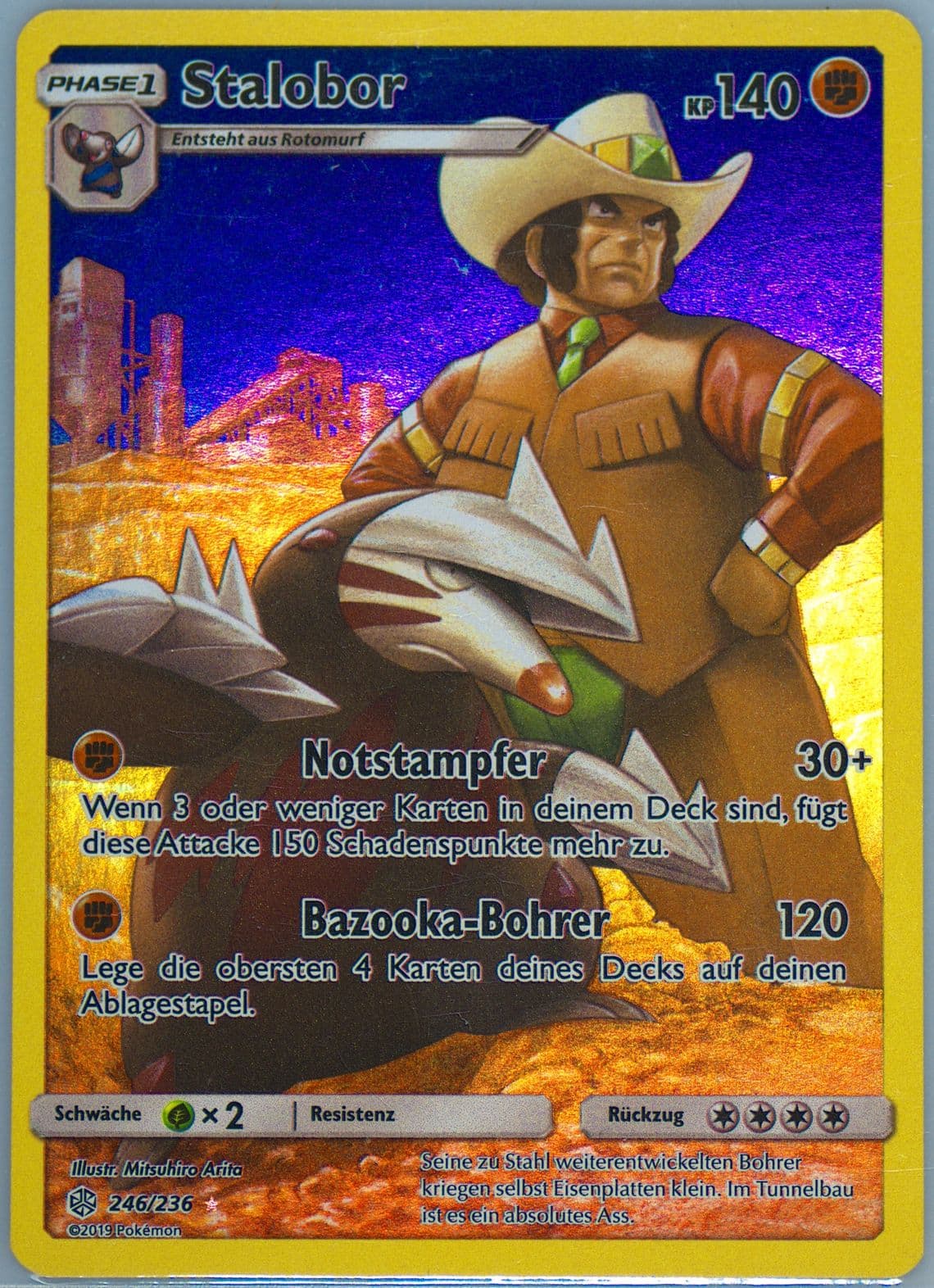 Full Art/Stalobor German-Secret (246) 2019 Pokemon Sun & Moon Cosmic Eclipse
