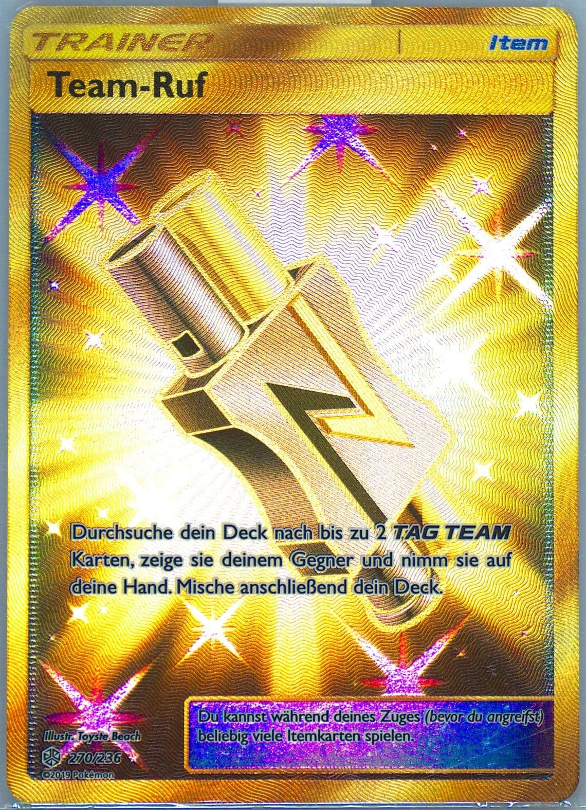 Full Art/Team-Ruf German-Secret (270) 2019 Pokemon Sun & Moon Cosmic Eclipse