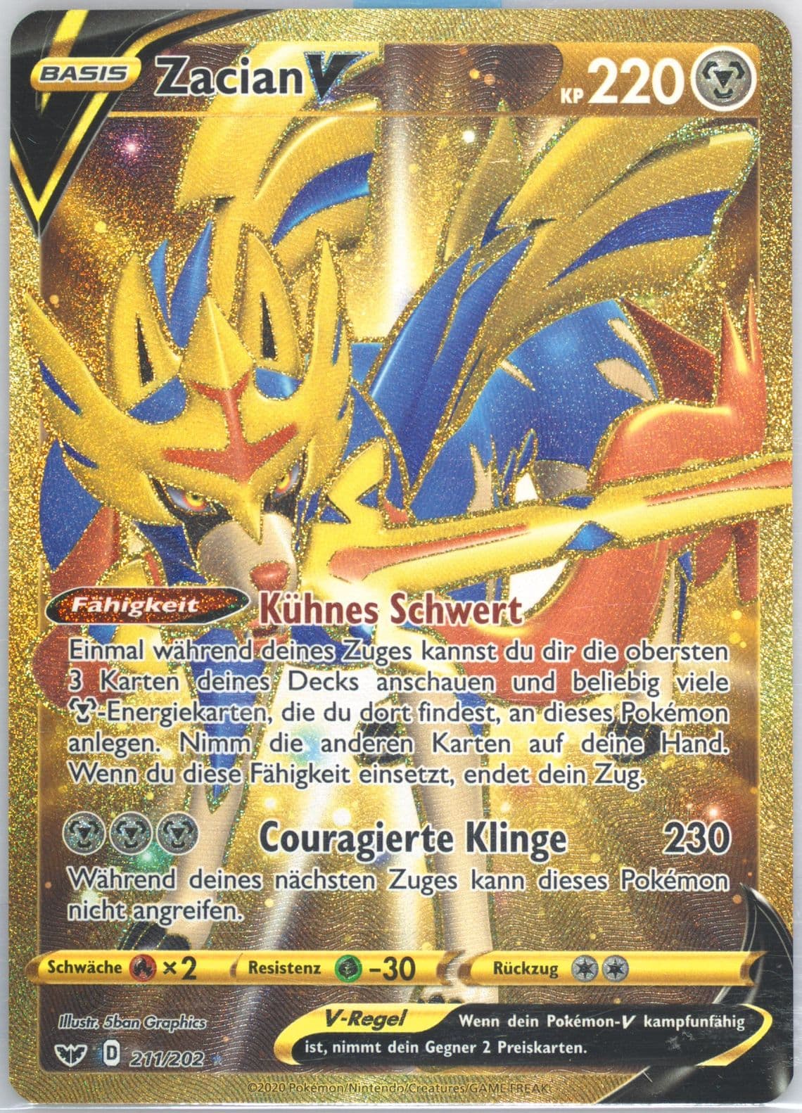 Full Art/Zacian V German-Secret (211) 2020 Pokemon Sword & Shield