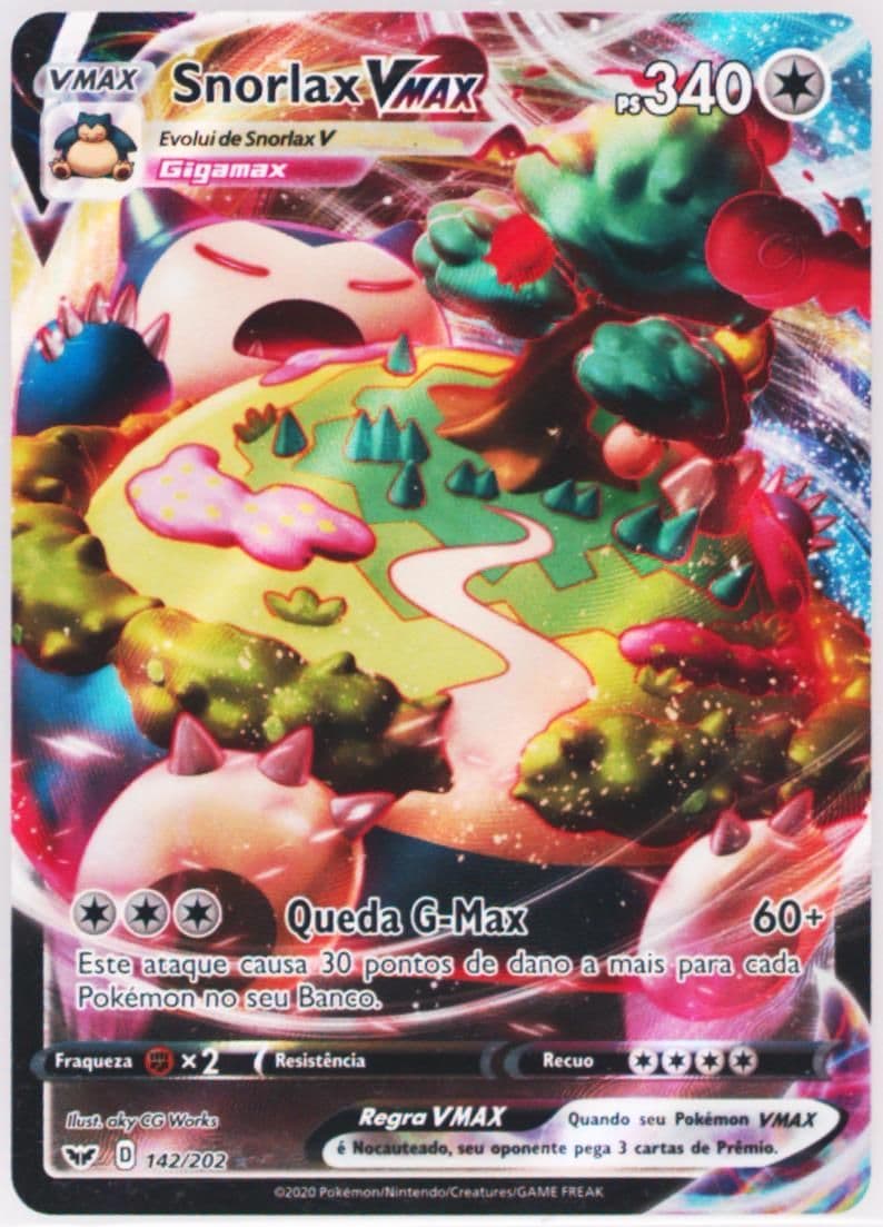 Full Art/Snorlax Vmax Portuguese (142) 2020 Pokemon Sword & Shield