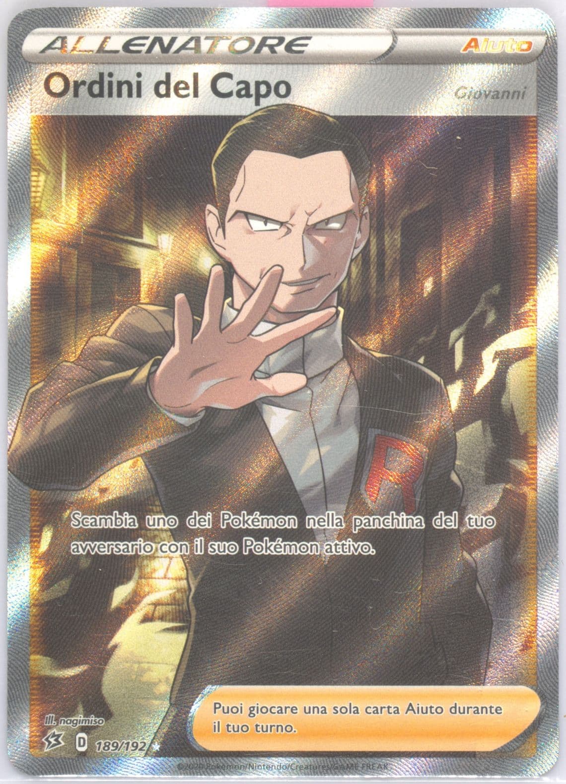 Full Art/Ordini Del Capo Italian (189) 2020 Pokemon Sword & Shield Rebel Clash