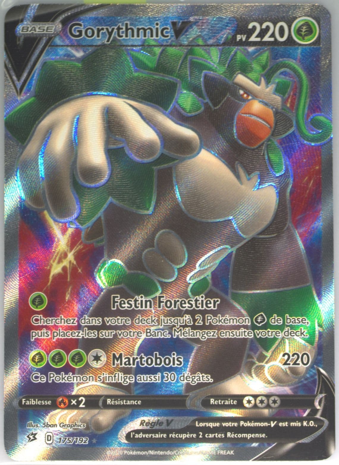 Full Art/Gorythmic V French (175) 2020 Pokemon Sword & Shield Rebel Clash