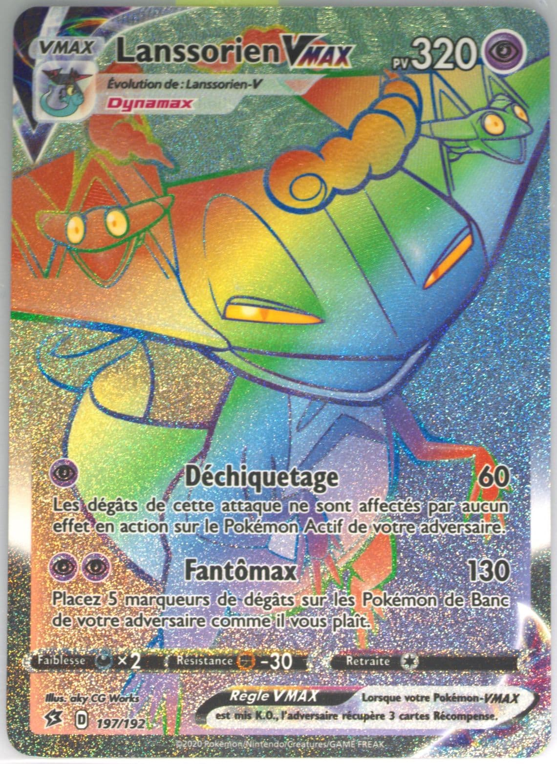 Full Art/Lanssorien Vmax French-Secret (197) 2020 Pokemon Sword & Shield Rebel Clash
