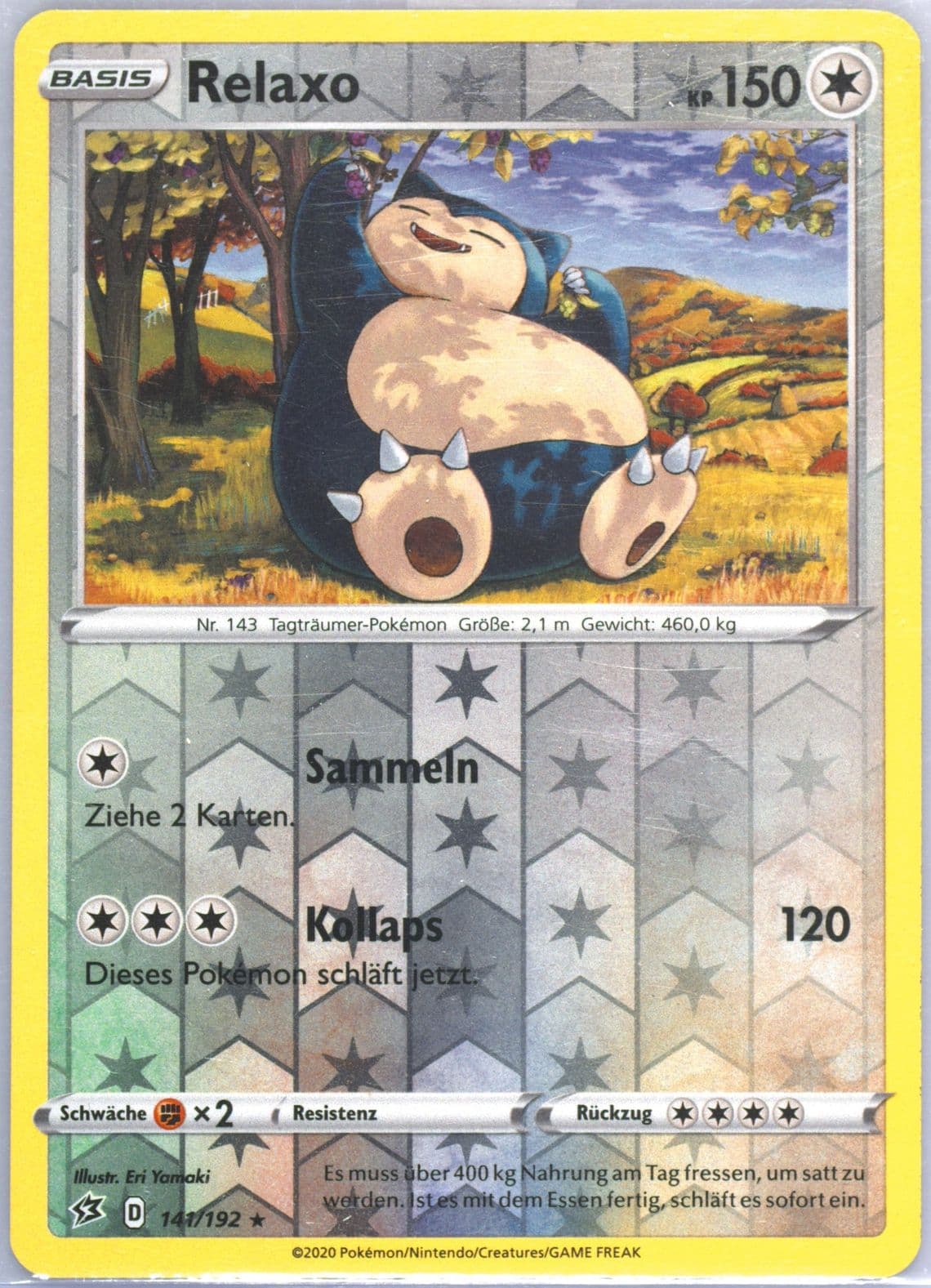 Relaxo-Reverse Foil German (141) 2020 Pokemon Sword & Shield Rebel Clash