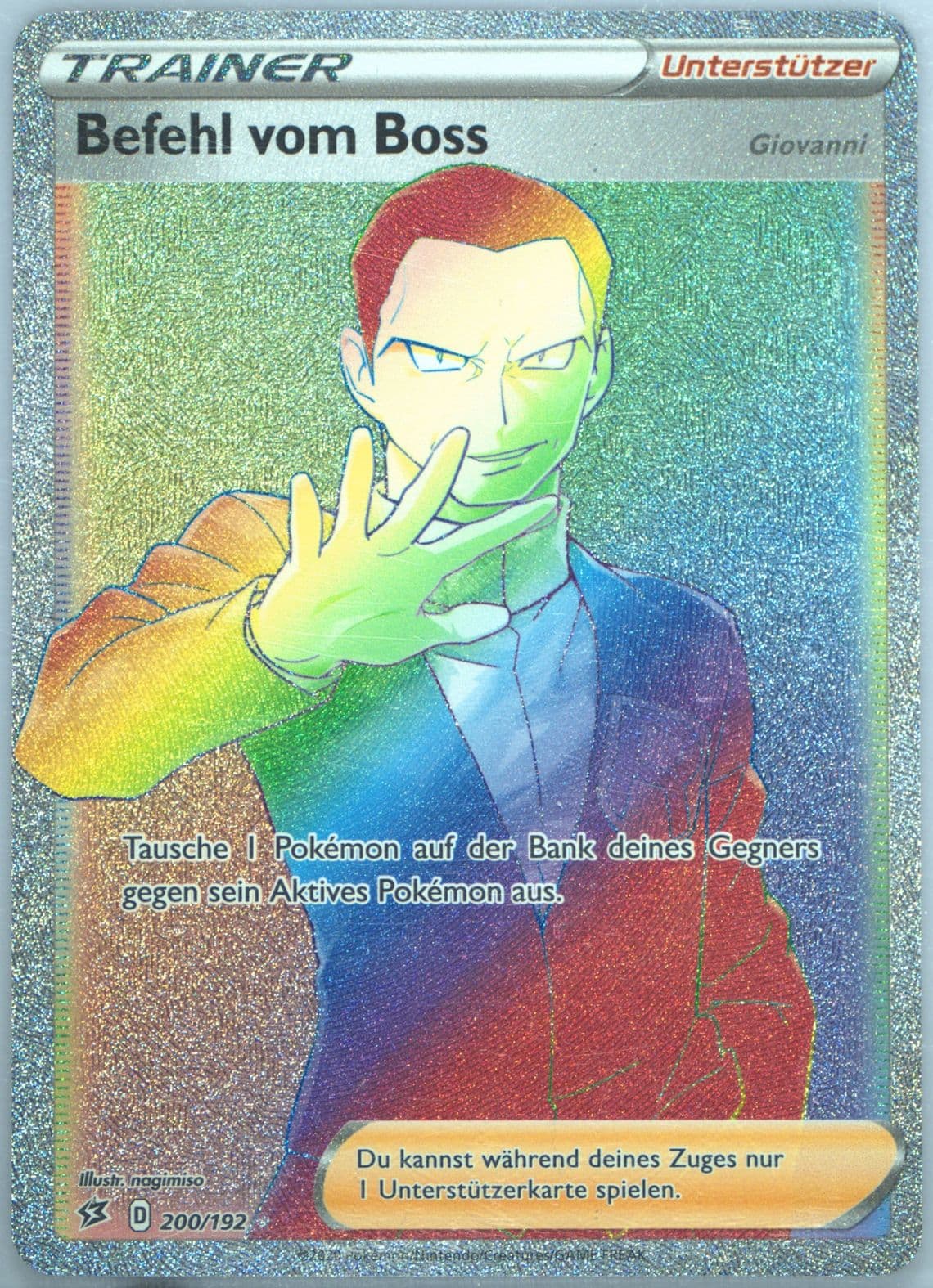 Full Art/Befehl Vom Boss German-Secret (200) 2020 Pokemon Sword & Shield Rebel Clash