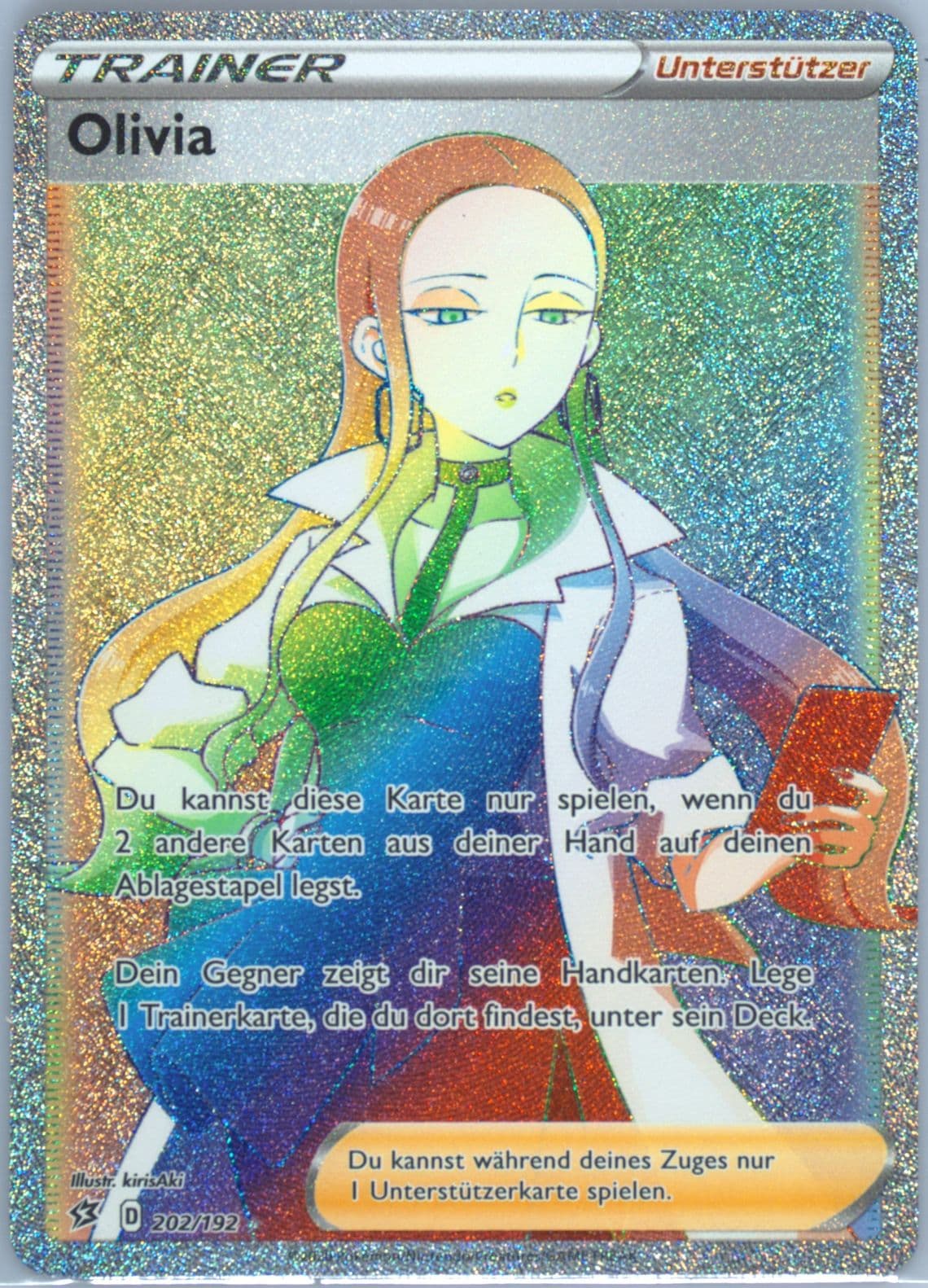 Full Art/Olivia German-Secret (202) 2020 Pokemon Sword & Shield Rebel Clash