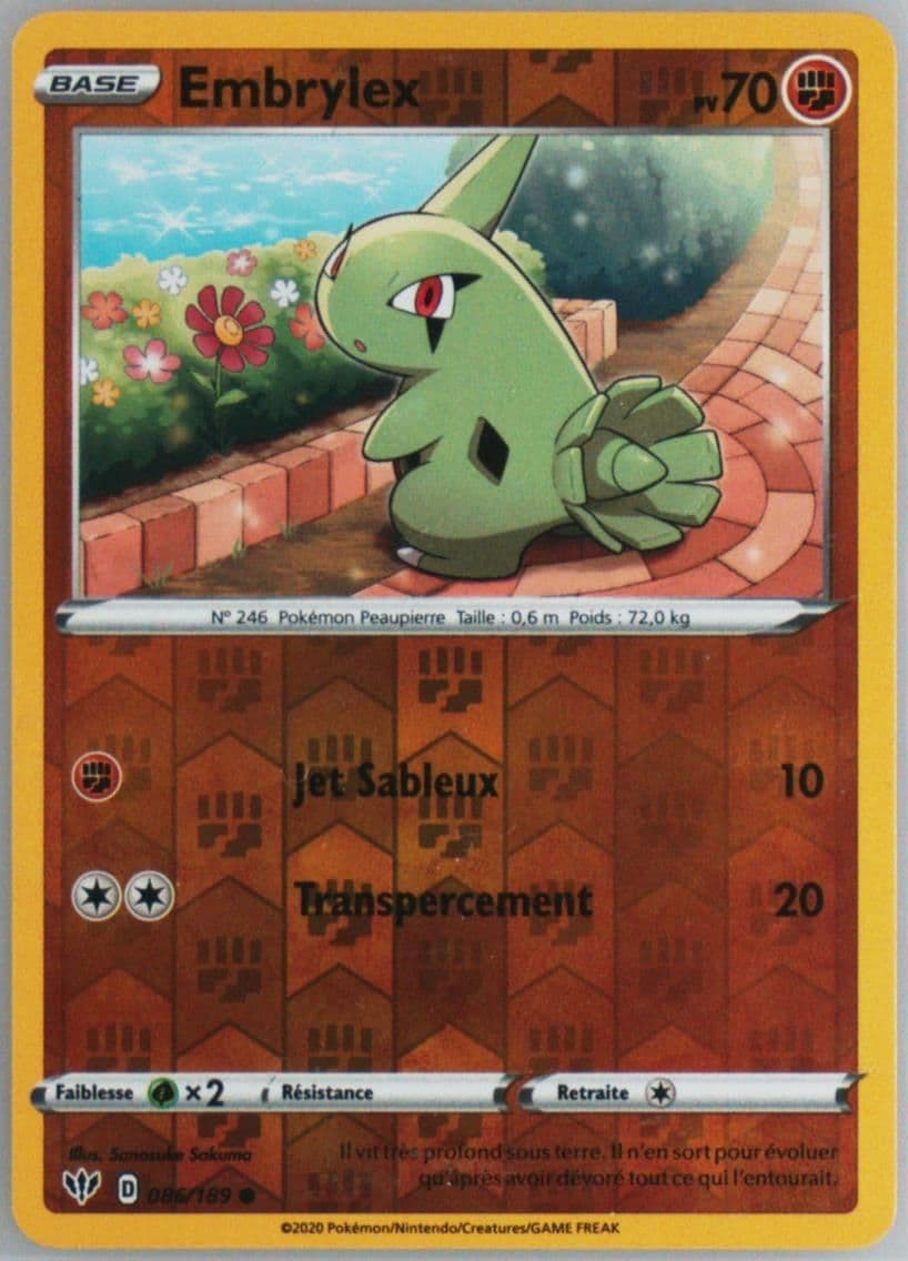 Embrylex-Reverse Foil French (086) 2020 Pokemon Sword & Shield Darkness Ablaze