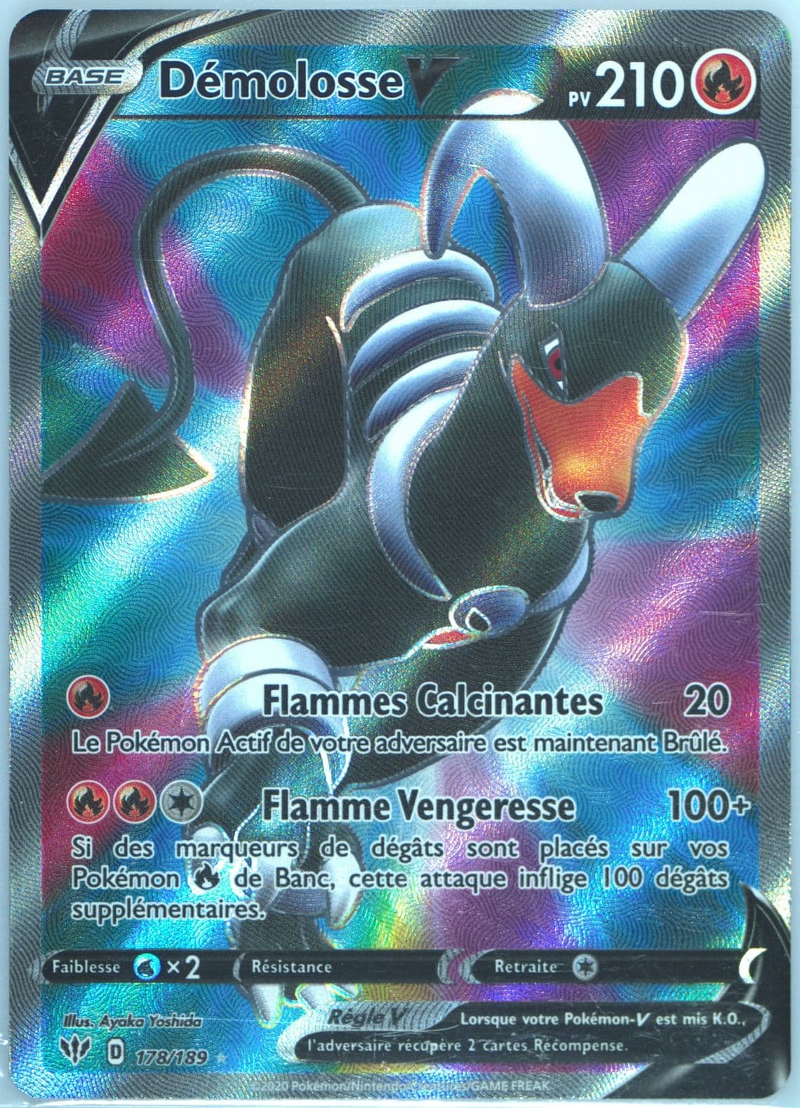 Full Art/Demolosse V French (178) 2020 Pokemon Sword & Shield Darkness Ablaze