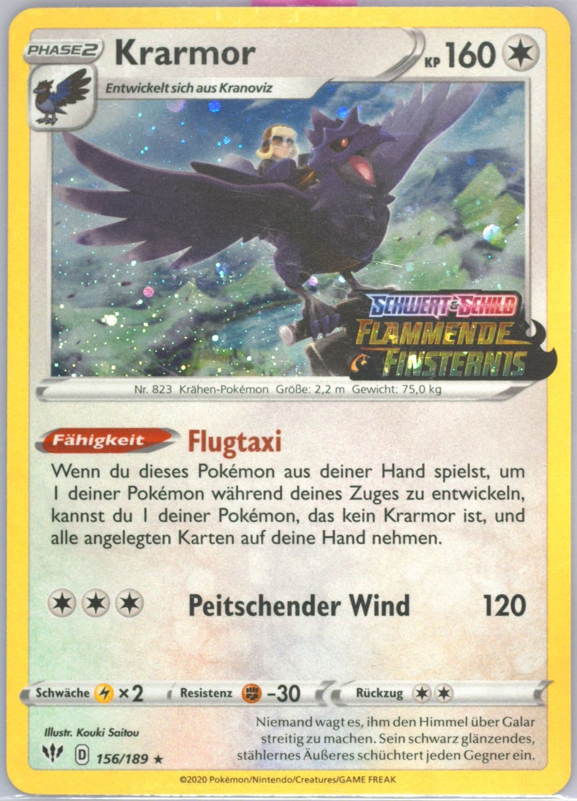 Krarmor-Holo German (156) 2020 Pokemon Sword & Shield Darkness Ablaze