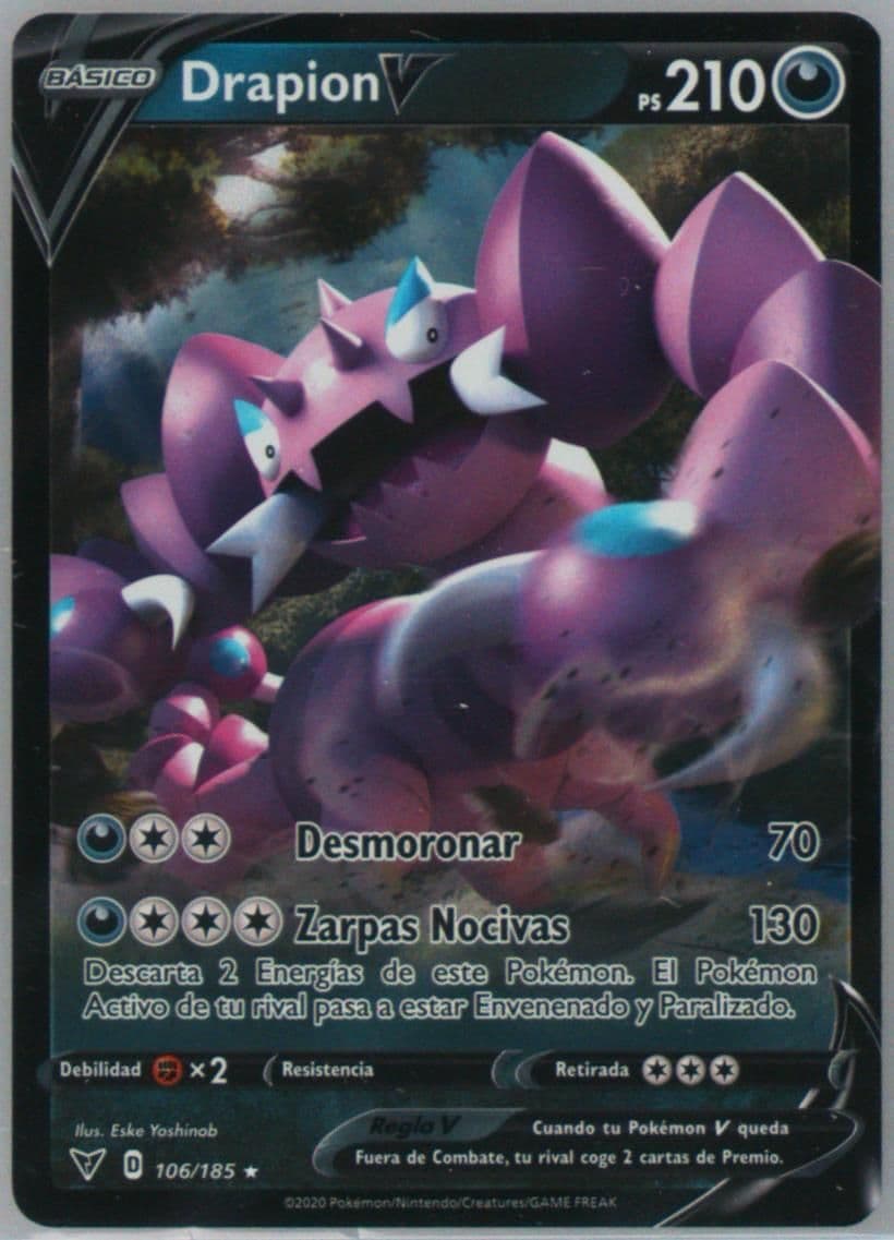 Drapion V Spanish (106) 2020 Pokemon Sword & Shield Vivid Voltage