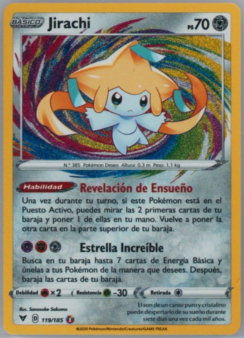 Jirachi Spanish (119) 2020 Pokemon Sword & Shield Vivid Voltage