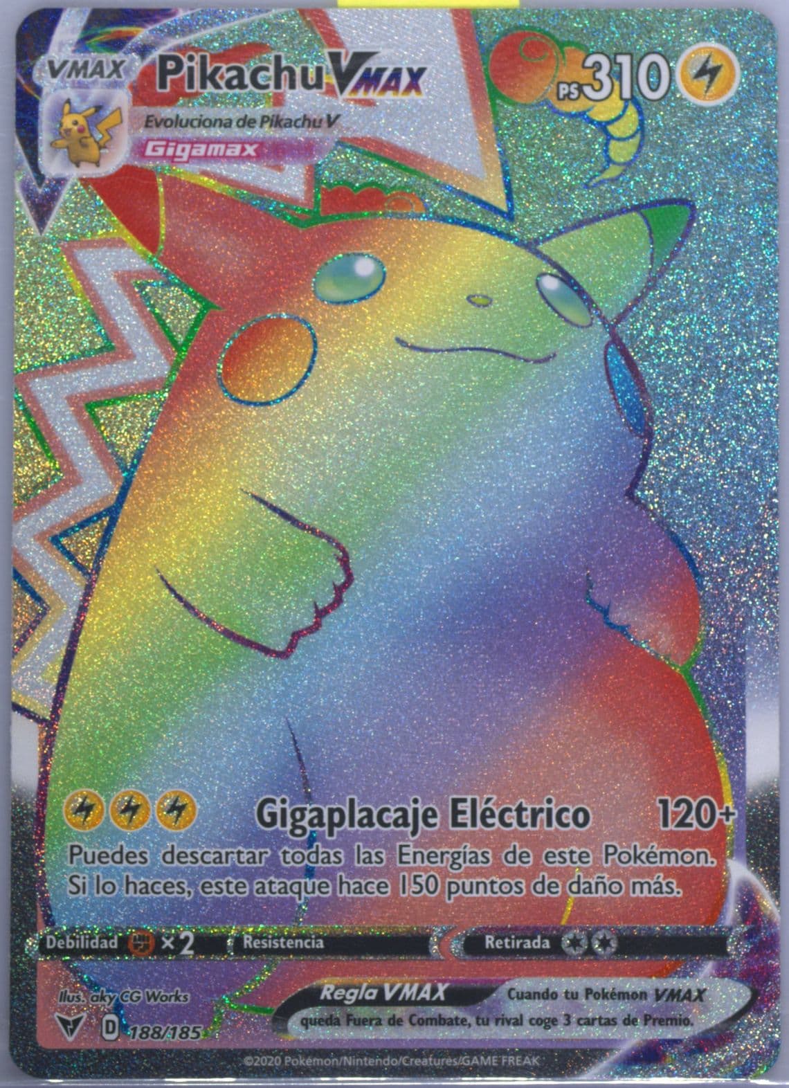 Full Art/Pikachu Vmax Spanish-Secret (188) 2020 Pokemon Sword & Shield Vivid Voltage