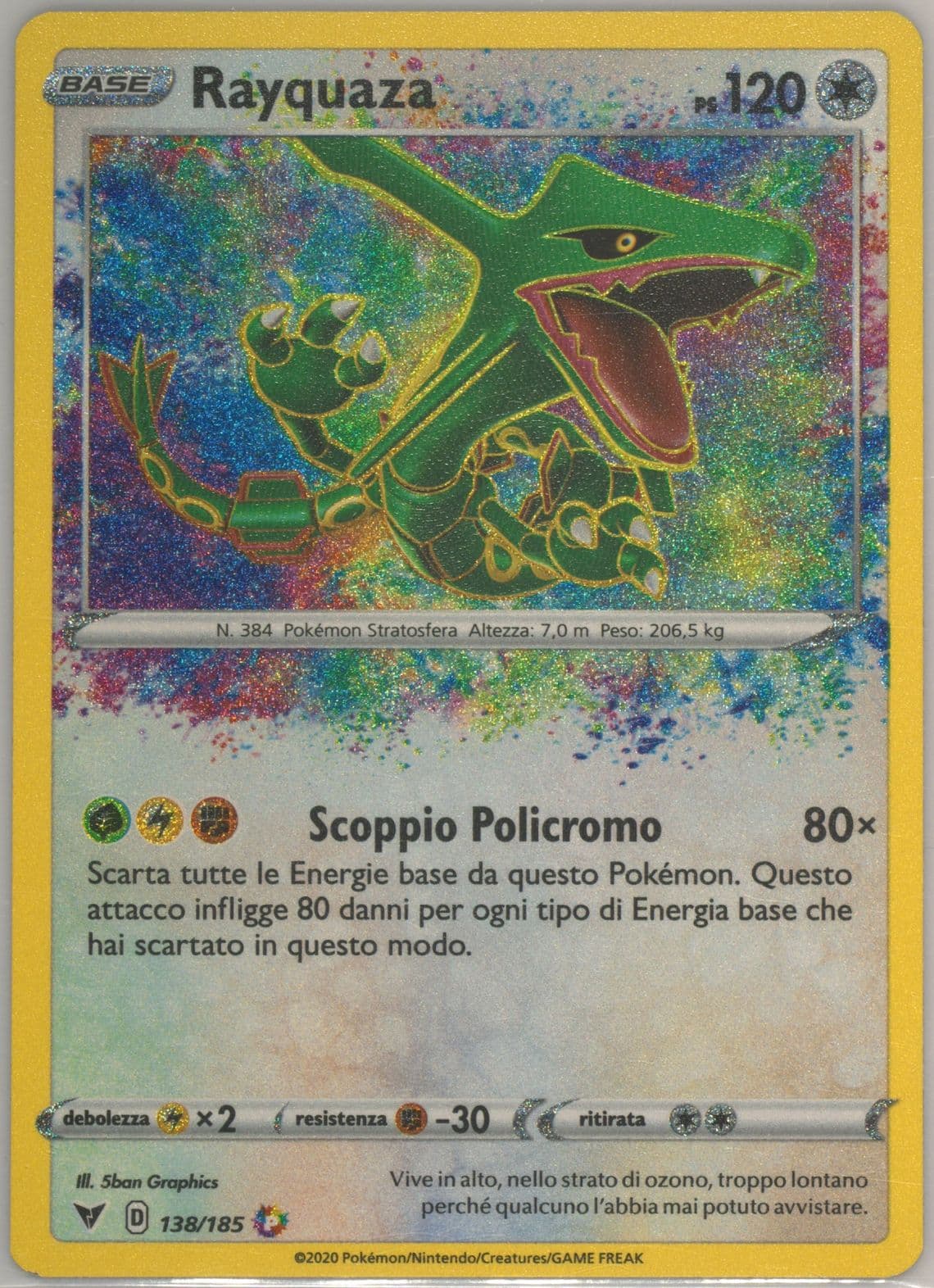 Rayquaza Italian (138) 2020 Pokemon Sword & Shield Vivid Voltage
