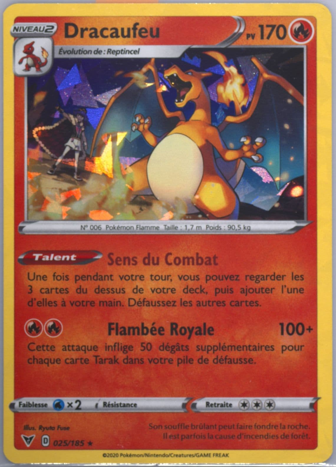 Dracaufeu-Holo French (025) 2020 Pokemon Sword & Shield Vivid Voltage