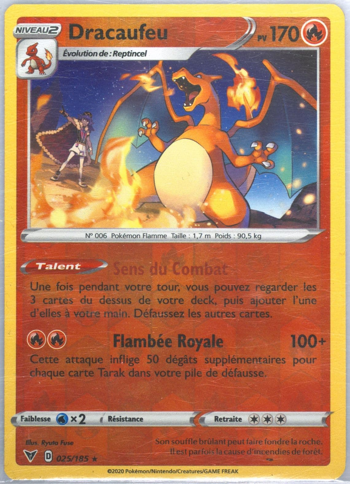 Dracaufeu-Reverse Foil French (025) 2020 Pokemon Sword & Shield Vivid Voltage