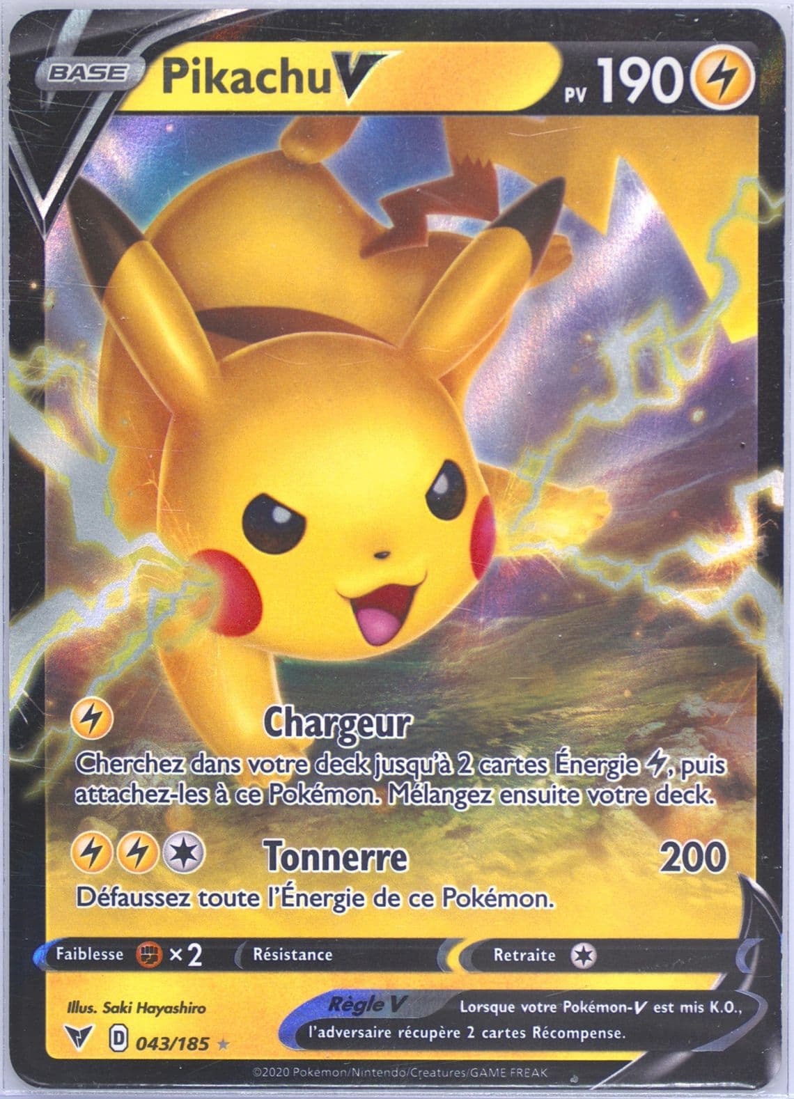 Pikachu V French (043) 2020 Pokemon Sword & Shield Vivid Voltage