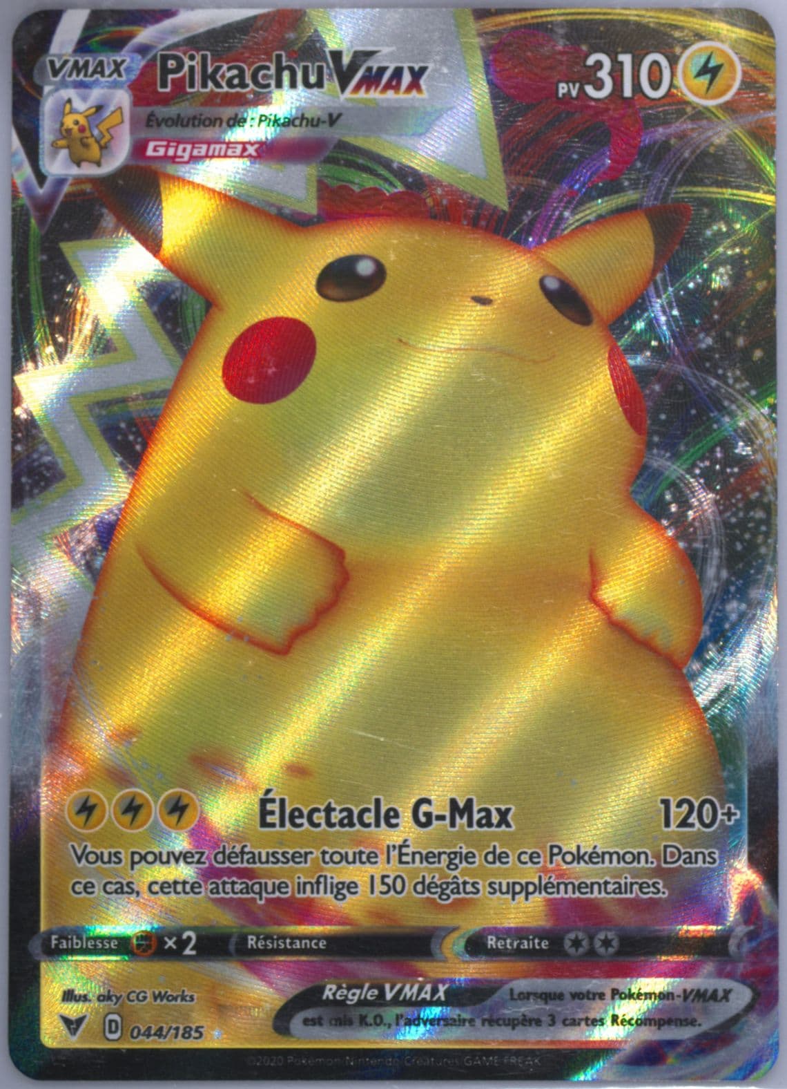 Full Art/Pikachu Vmax French (044) 2020 Pokemon Sword & Shield Vivid Voltage