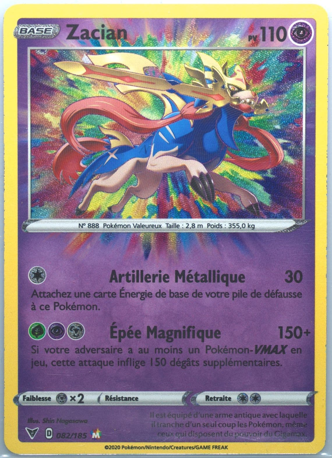 Zacian French (082) 2020 Pokemon Sword & Shield Vivid Voltage