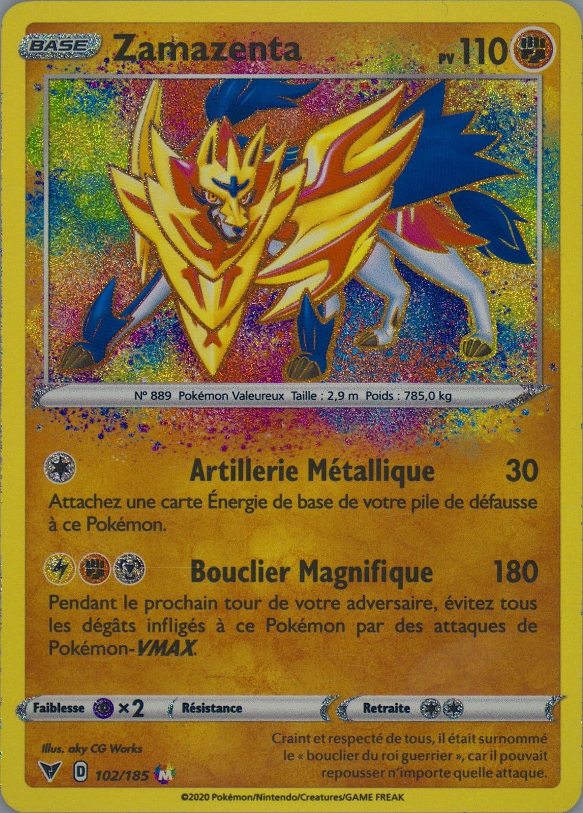 Zamazenta French (102) 2020 Pokemon Sword & Shield Vivid Voltage