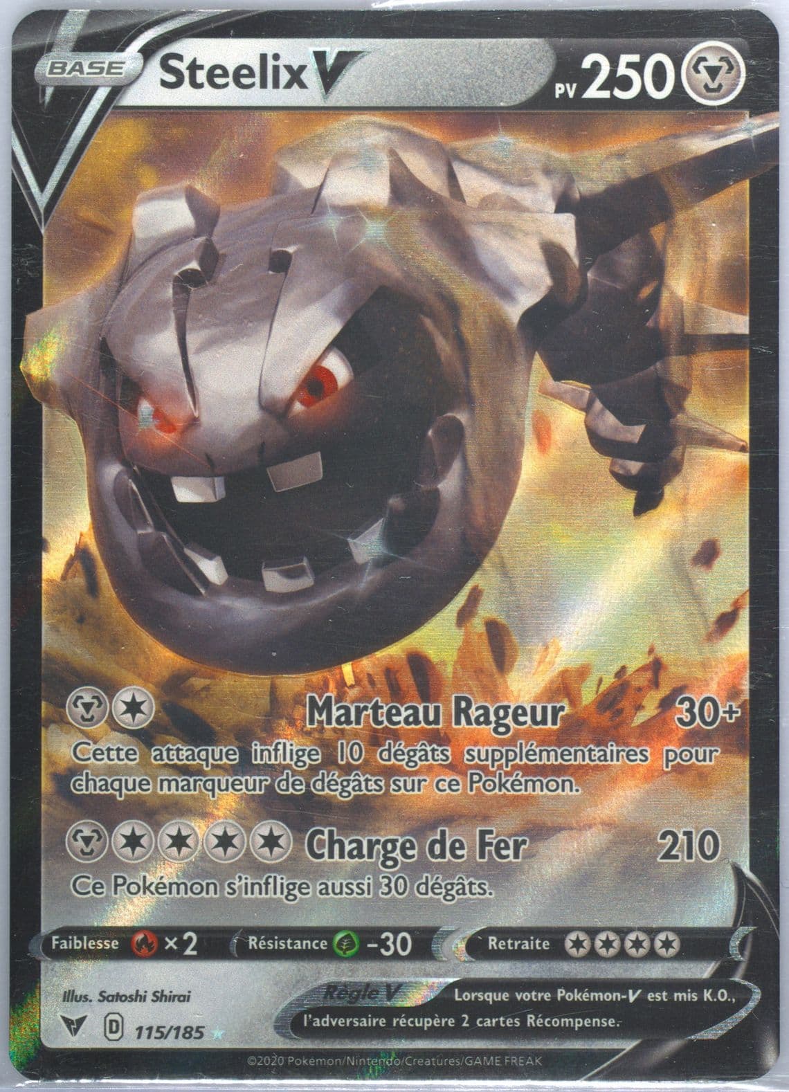 Steelix V French (115) 2020 Pokemon Sword & Shield Vivid Voltage