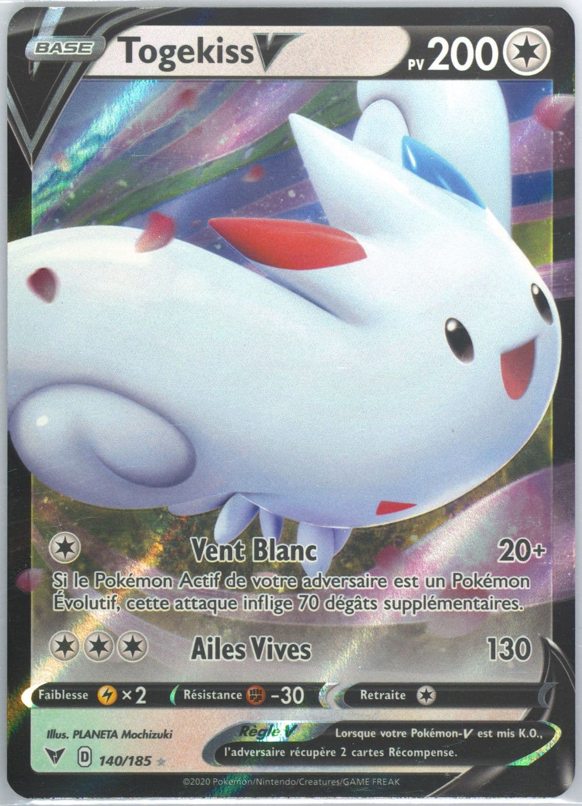 Togekiss V French (140) 2020 Pokemon Sword & Shield Vivid Voltage