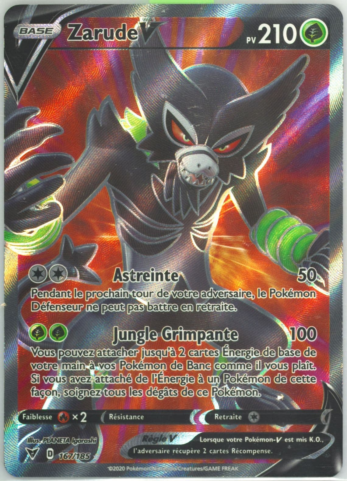 Full Art/Zarude V French (167) 2020 Pokemon Sword & Shield Vivid Voltage