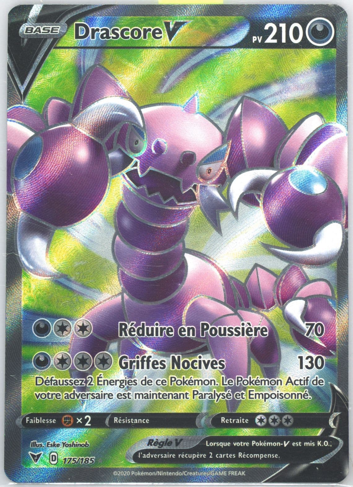 Full Art/Drascore V French (175) 2020 Pokemon Sword & Shield Vivid Voltage