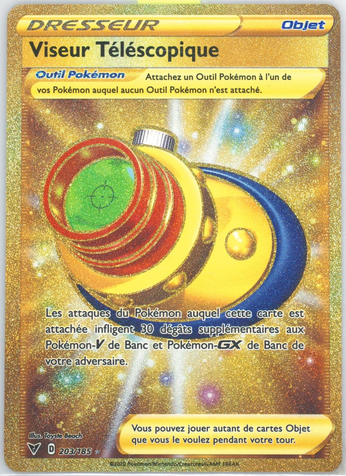 Full Art/Viseur Telescopique French-Secret (203) 2020 Pokemon Sword & Shield Vivid Voltage