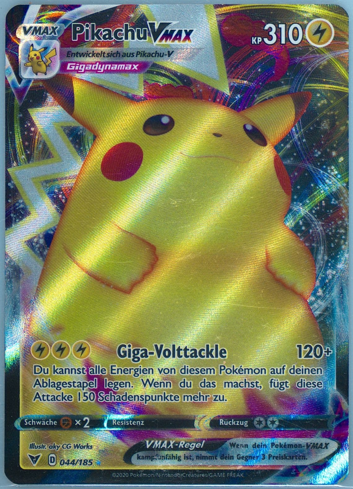 Full Art/Pikachu Vmax German (044) 2020 Pokemon Sword & Shield Vivid Voltage