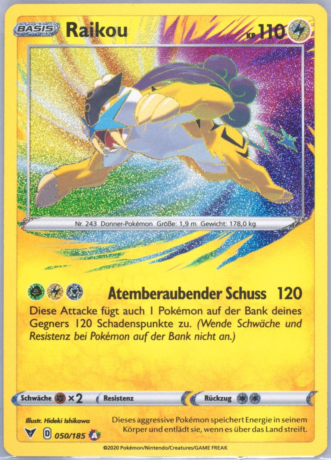 Raikou German (050) 2020 Pokemon Sword & Shield Vivid Voltage