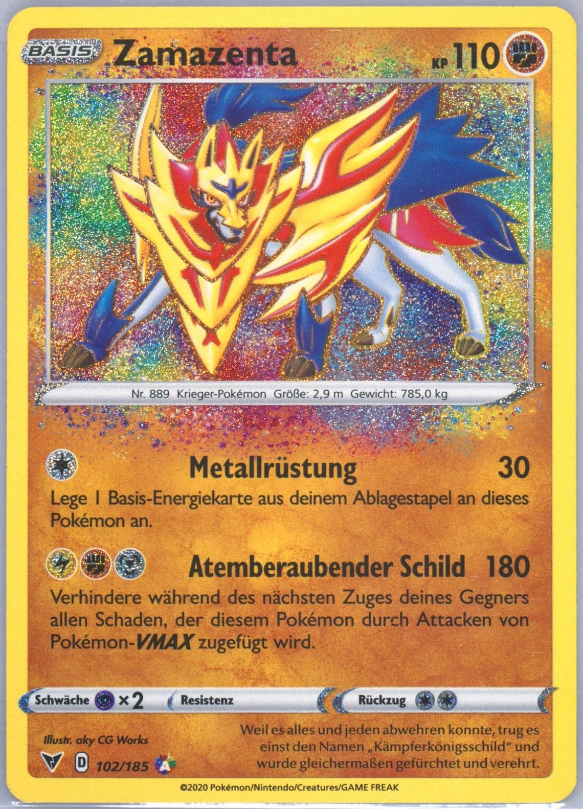 Zamazenta German (102) 2020 Pokemon Sword & Shield Vivid Voltage