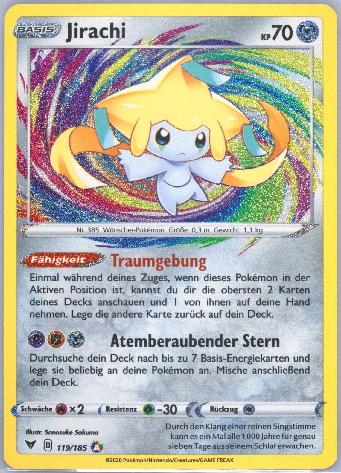 Jirachi German (119) 2020 Pokemon Sword & Shield Vivid Voltage