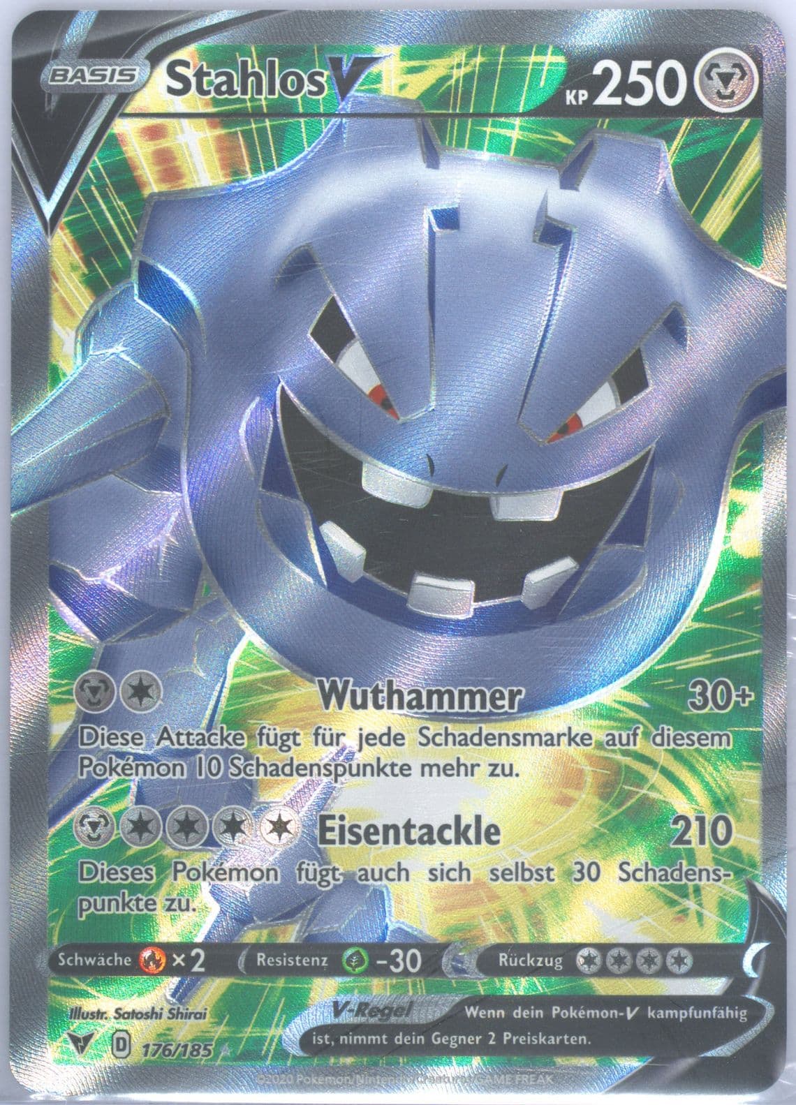 Full Art/Stahlos V German (176) 2020 Pokemon Sword & Shield Vivid Voltage