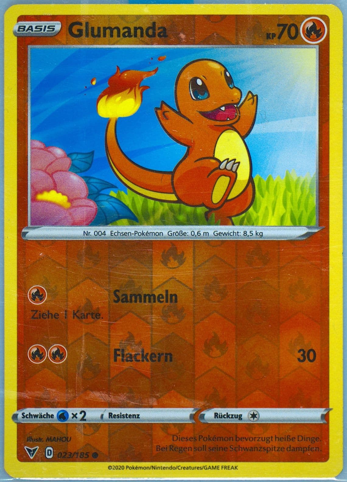 Glumanda-Reverse Foil German (023) 2020 Pokemon Sword & Shield Vivid Voltage