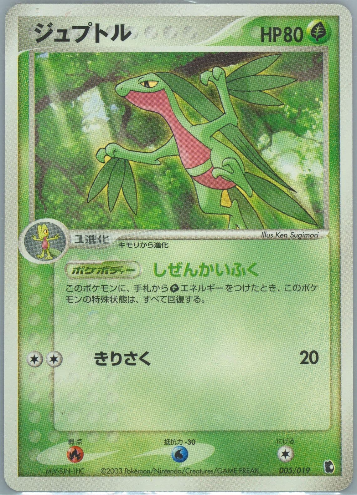 Grovyle (005) 2003 Pokemon Japanese Treecko Constructed Starter Deck