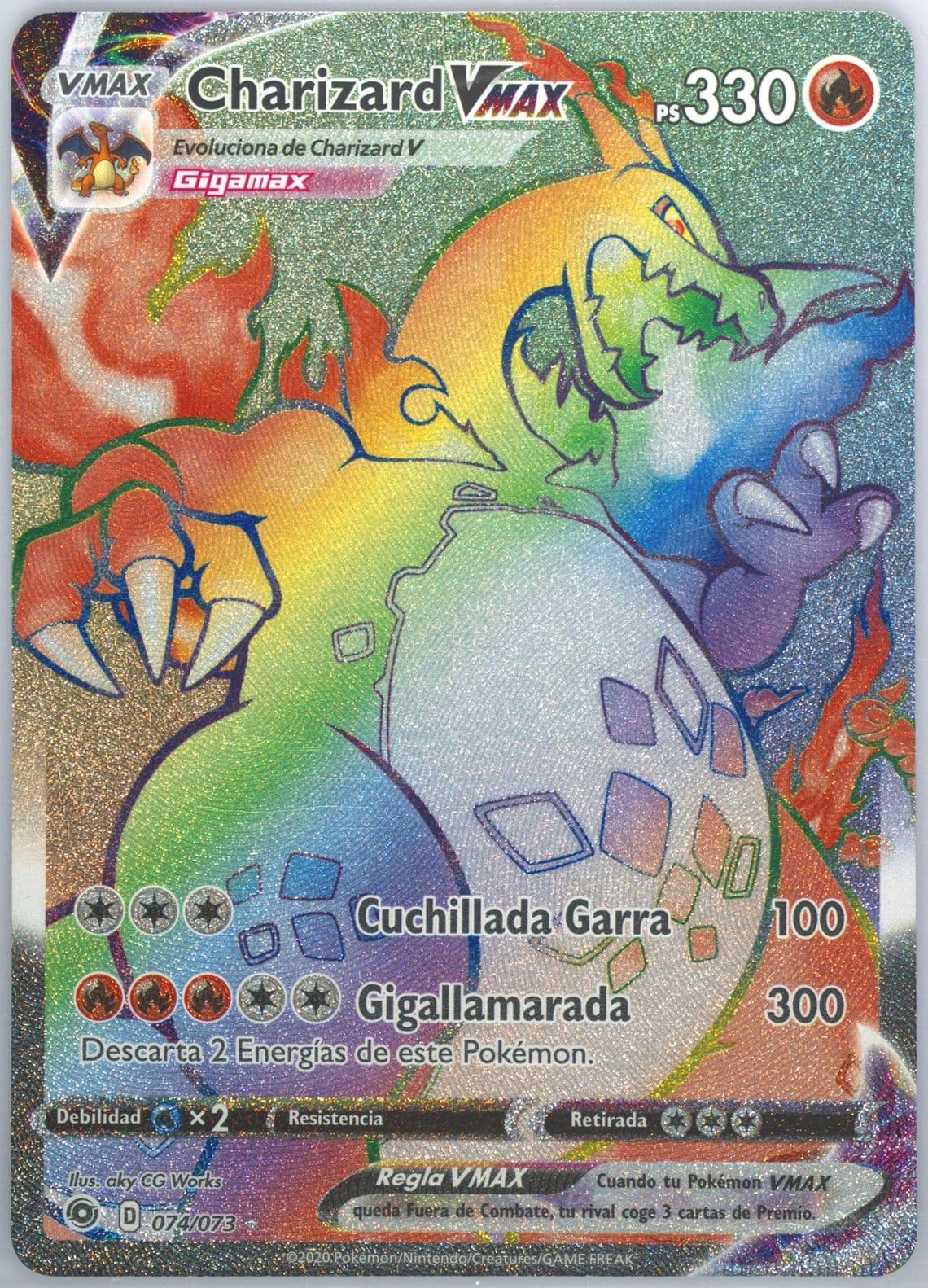 Full Art/Charizard Vmax Spanish-Secret (074) 2020 Pokemon Sword & Shield Champion's Path