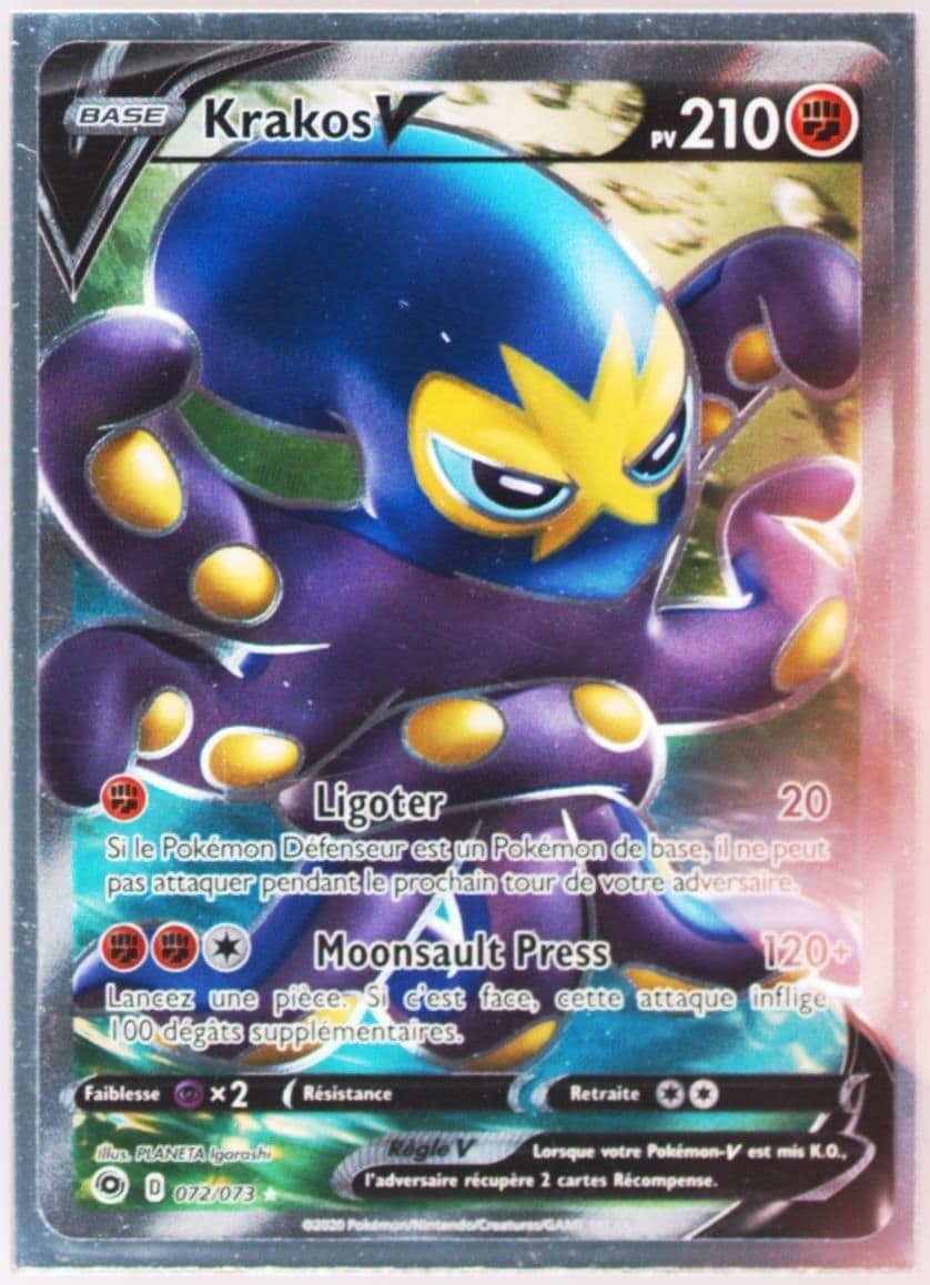 Full Art/Krakos V French (072) 2020 Pokemon Sword & Shield Champion's Path