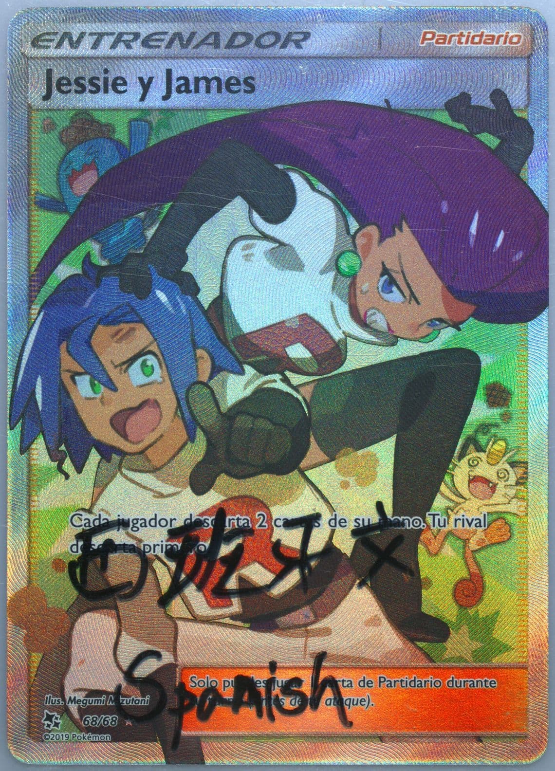 Full Art/Jessie Y James Spanish (68) 2019 Pokemon Sun & Moon Hidden Fates