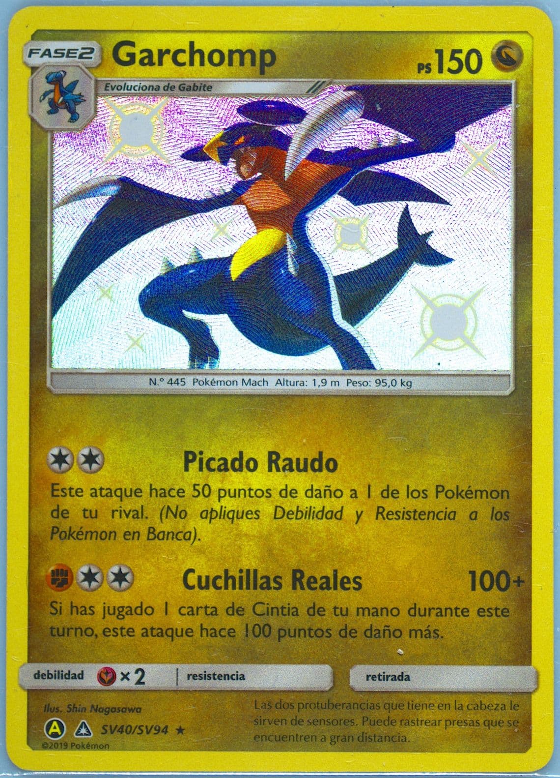 Garchomp-Holo Spanish (SV40) 2019 Pokemon Sun & Moon Hidden Fates
