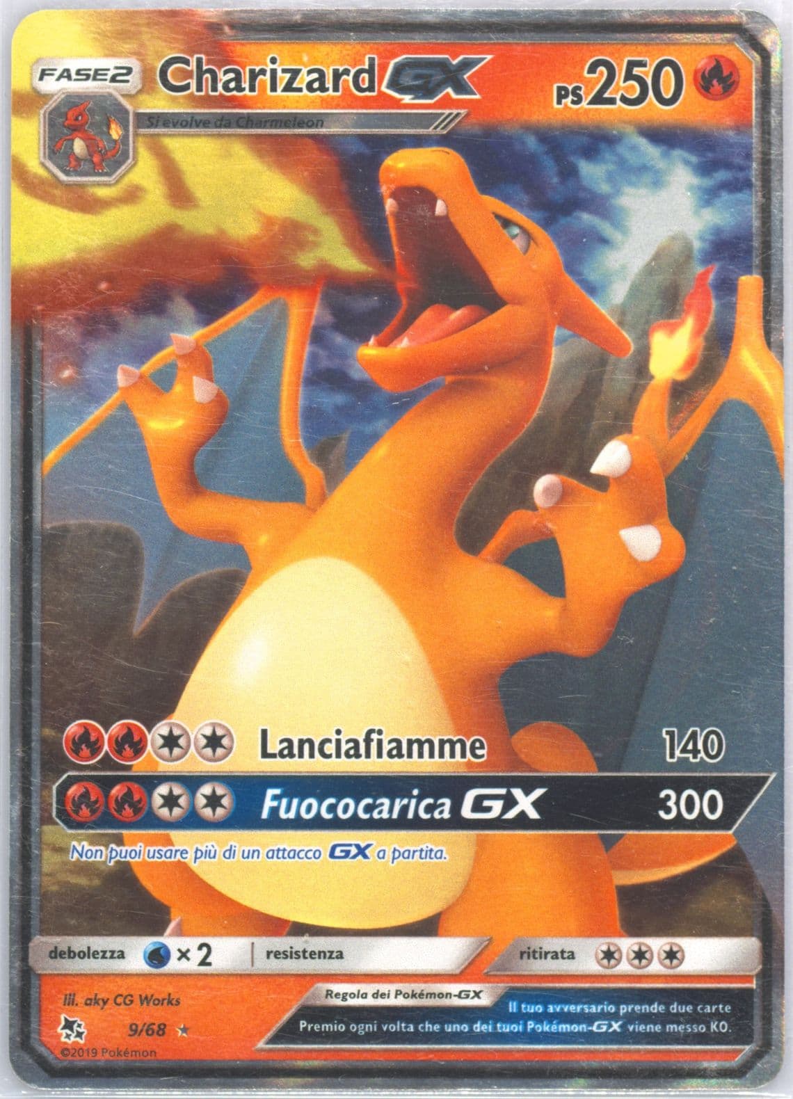 Charizard GX Italian (9) 2019 Pokemon Sun & Moon Hidden Fates