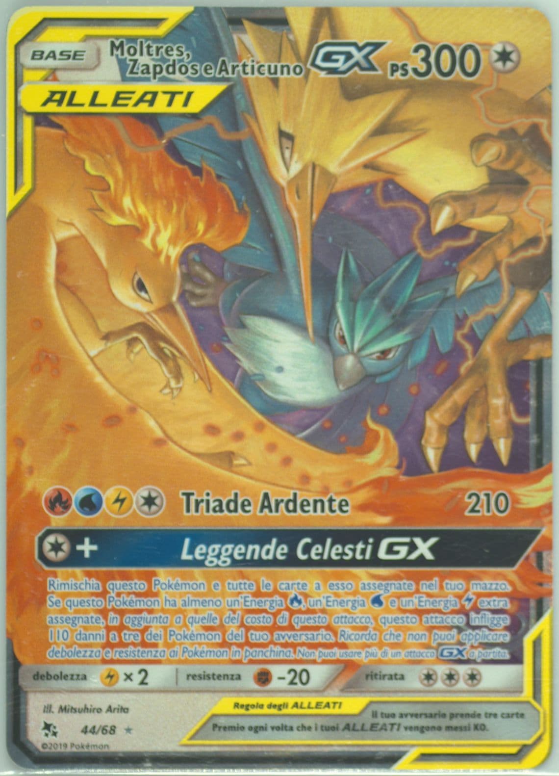 Moltres, Zapdos E Articuno GX Italian (44) 2019 Pokemon Sun & Moon Hidden Fates