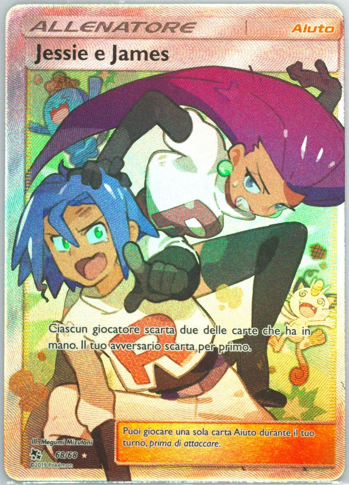 Full Art/Jessie E James Italian (68) 2019 Pokemon Sun & Moon Hidden Fates