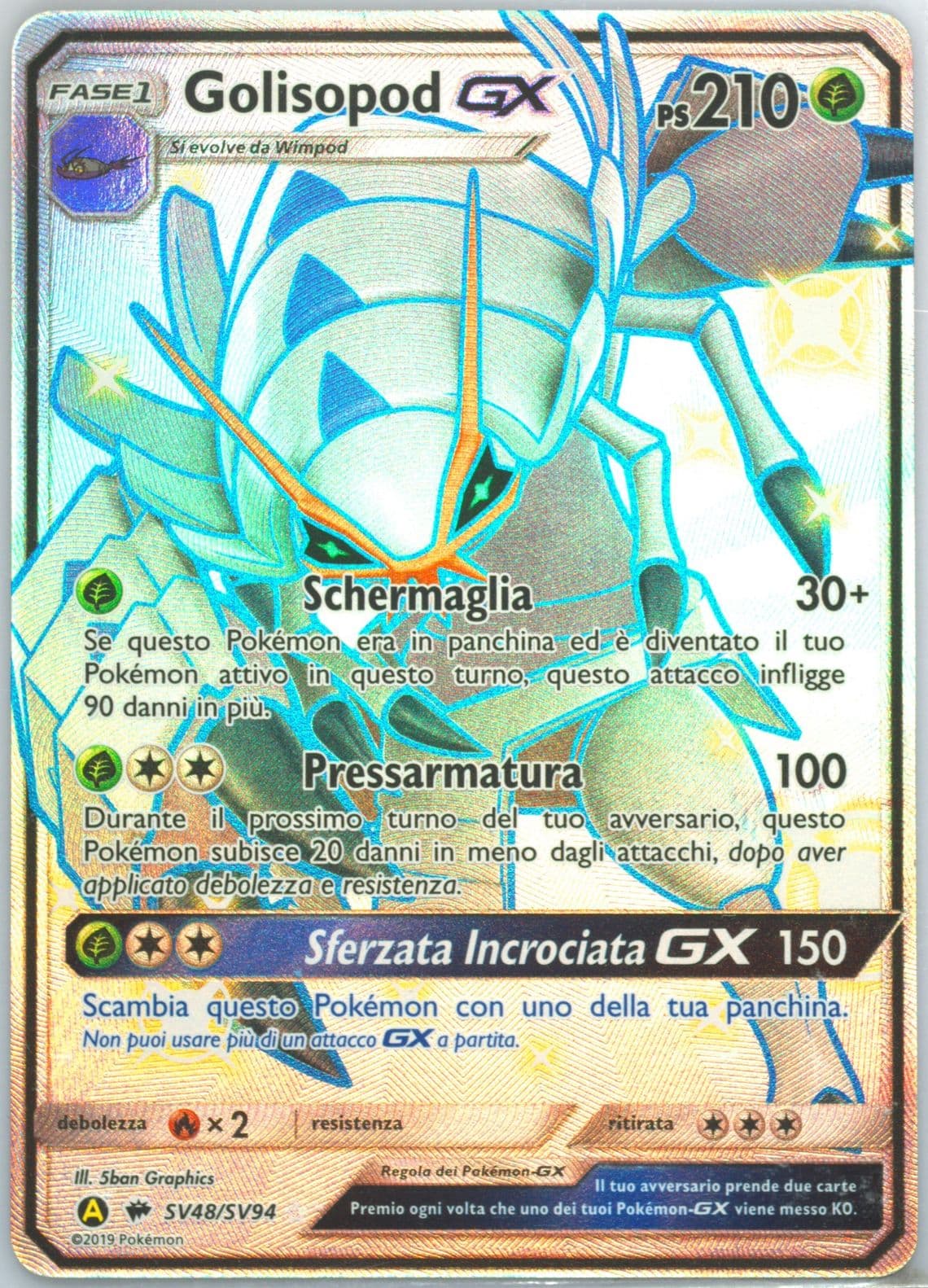 Full Art/Golisopod GX Italian (SV48) 2019 Pokemon Sun & Moon Hidden Fates