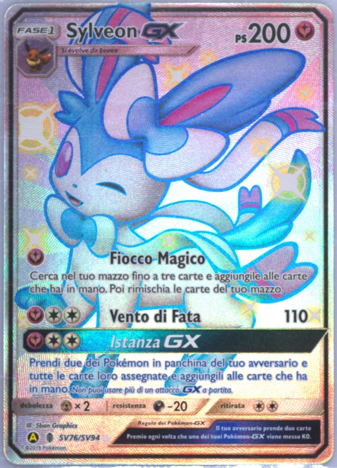 Full Art/Sylveon GX Italian (SV76) 2019 Pokemon Sun & Moon Hidden Fates